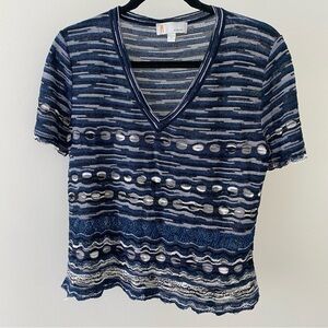 Missoni Made in Italy Blue Sequin Shirt